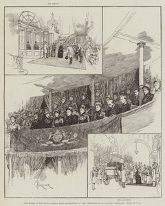 La Regina alla Royal Albert Hall, Kensington, alla rappresentazione dell