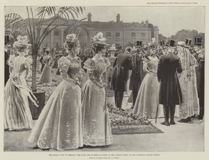 La visita reale in Irlanda, il duca e la duchessa di York alla festa in giardino al Viceregal Lodge, Dublino da Amedee Forestier