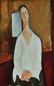 Madame Zborowska con le mani giunte, c.1917 da Amedeo Modigliani