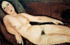 Nudo su un divano. Dipinto di Amedeo Modigliani (1884-1920)