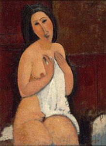 Nudo seduto con camicia, 1917