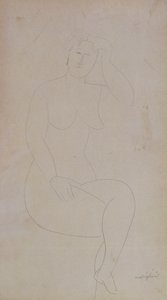Ragazza nuda in piedi (gambe incrociate)