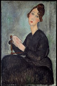 Ritratto di Dedie (Odette Hayden) Dipinto di Amedeo Modigliani (1884-1920) 1918 Sole. 0,92x0,6 m - Parigi, Museo Nazionale d