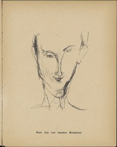Ritratto di Hans Arp 1886-1966, 1916 da Amedeo Modigliani