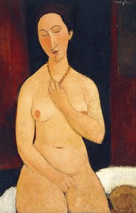 Nudo seduto con collana, 1917