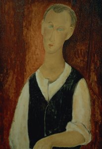 Giovane uomo con panciotto nero, 1912