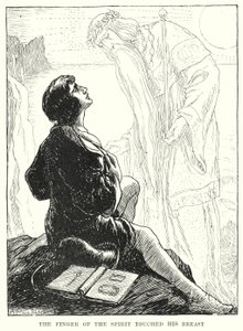 Il dito dello spirito toccò il suo petto (incisione) da Amelia M. (attr.to) Bowerley or Bauerle