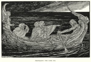 Attraversando il mare oscuro (incisione) da Amelia M. (attr.to) Bowerley or Bauerle