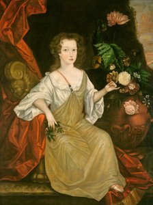 Giovane donna con una farfalla da American 18th Century