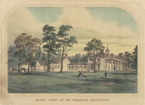Veduta orientale della villa di Mount Vernon