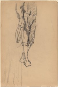 Schizzo Parziale di un Ragazzo in Pantaloni Corti da American 19th Century