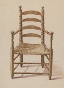 Sedia a schienale a scala da American 20th Century