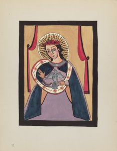 Tavola 11: Annunciazione: Dal Portfolio "Design Colonial Spagnolo del Nuovo Messico" da American 20th Century
