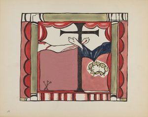 Tavola 14: Altare maggiore, Chimayo: Dal portfolio "Disegni coloniali spagnoli del Nuovo Messico" da American 20th Century