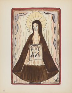Piatto 20: Santa Veronica: dal portfolio "Disegni coloniali spagnoli del Nuovo Messico"