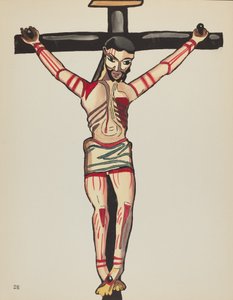 Tavola 26: Cristo crocifisso: dal portfolio "Disegni coloniali spagnoli del Nuovo Messico"