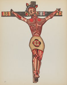 Tavola 27: Cristo crocifisso: Dal portfolio "Disegni coloniali spagnoli del Nuovo Messico" da American 20th Century