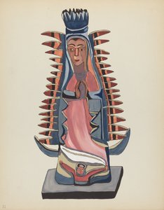 Tavola 31: Nostra Signora di Guadalupe: Dal portfolio "Disegni coloniali spagnoli del Nuovo Messico" da American 20th Century