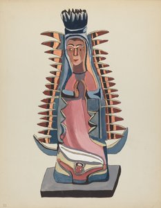 Tavola 31: Nostra Signora di Guadalupe: Dal portfolio "Disegni coloniali spagnoli del Nuovo Messico" da American 20th Century