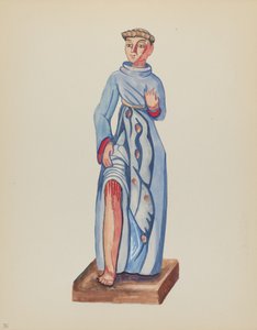 Tavola 36: San Rocco: Dal Portfolio "Designs Coloniali Spagnoli del Nuovo Messico" da American 20th Century