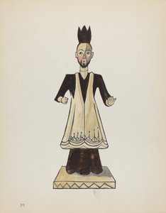 Tavola 39: San Giovanni Nepomuceno: dal portfolio "Disegni coloniali spagnoli del Nuovo Messico" da American 20th Century
