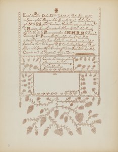 Tavola 3: Libro delle visite di Pecos: dal portfolio "Disegni coloniali spagnoli del Nuovo Messico"