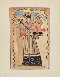 Tavola 40: San Giovanni Nepomuceno: Dal portfolio "Disegni coloniali spagnoli del Nuovo Messico" da American 20th Century