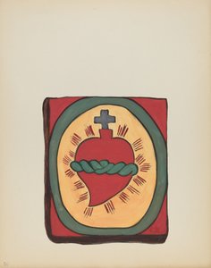 Tavola 50: Sacro Cuore: Dal Portfolio "Designs Coloniali Spagnoli del Nuovo Messico" da American 20th Century