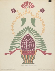 Paramento del sacerdote della Missione San Gabriel dal portfolio "Arte decorativa della California spagnola"