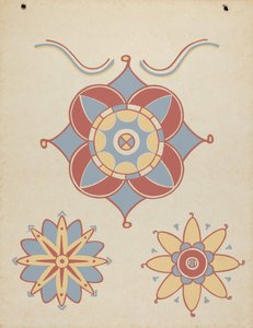Decorazione del Soffitto della Missione di San Juan Capistrano dal portfolio "Arte Decorativa della California Spagnola"