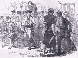 Un contadino coperto di catrame e piume, illustrazione da Cassells History of the United States pubblicata da Cassell, Petter & Galpin, c.1900