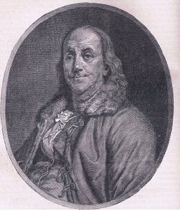 Benjamin Franklin, illustrazione da Cassells History of the United States pubblicata da Cassell, Petter & Galpin, c.1900