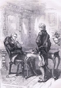 Lafayette e Washington, illustrazione da Cassells History of the United States pubblicata da Cassell, Petter & Galpin, c.1900 (litografia) da American English school