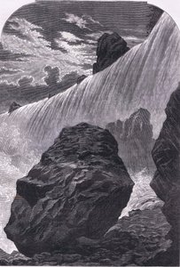 Cascate del Niagara, illustrazione da Cassells History of the United States pubblicata da Cassell, Petter & Galpin, c.1900 (litografia) da American English school