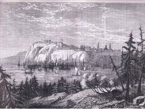Veduta di Quebec, illustrazione da Cassells History of the United States pubblicata da Cassell, Petter & Galpin, c.1900 da American English school