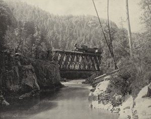 Ponte nel Canyon di Animas, Colorado (foto in b/n) da American Photographer (after)