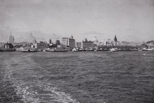 California: Skyline di San Francisco, da un traghetto della Southern Pacific da American Photographer (after)