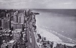 Chicago: Sheridan Road e Oak Street Beach, Vista Nord dal Drake Hotel