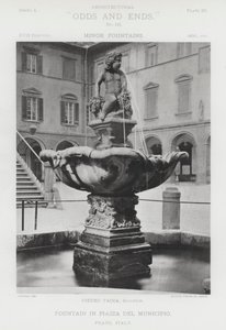 Fontana in Piazza del Municipio, Prato, Italia da American Photographer (after)