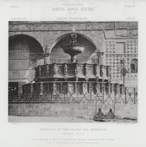 Fontana nella Piazza del Municipio, Perugia, Italia (foto in b/n) da American Photographer (after)