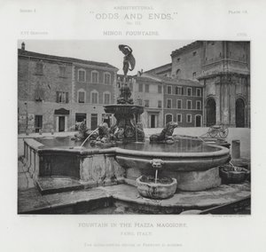 Fontana nella Piazza Maggiore, Fano, Italia (foto in b/n) da American Photographer (after)