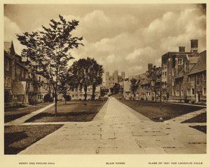 Università di Princeton: Henry e Foulke Hall; Blair Tower; Class of 1901 e Laughlin Halls da American Photographer (after)