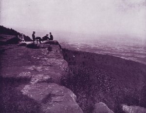 Prospettiva dalla cima delle White Mountains, New Hampshire