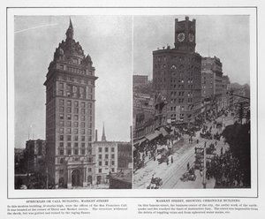 San Francisco: Edificio Spreckles o Call, Market Street; Market Street, con l