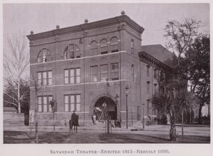 Teatro di Savannah, eretto nel 1813, ricostruito nel 1895 (foto in bianco e nero)