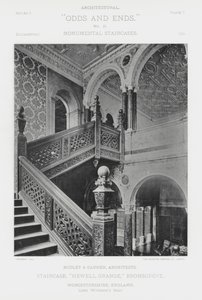 Scala, "Hewell Grange," Bromsgrove, Worcestershire, Inghilterra (foto in b/n) da American Photographer (after)