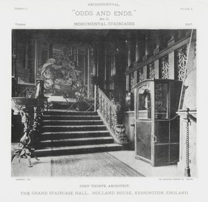 Sala della scala principale, Holland House, Kensington, Inghilterra da American Photographer (after)