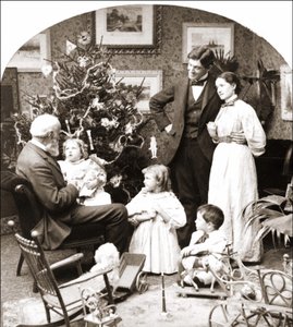 Famiglia americana il giorno di Natale