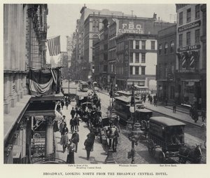 Broadway, vista verso nord dal Broadway Central Hotel da American Photographer