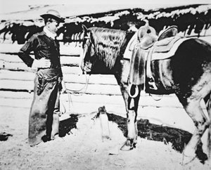 Butch Cassidy (1866-1908/09) con il suo cavallo